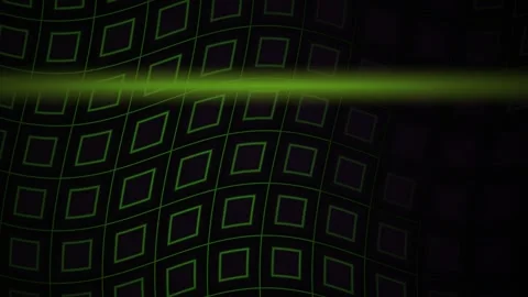 Abstract Digital Background Featuring Animated Glowing Green Square Grid Pa.. Stock Footage 340488806