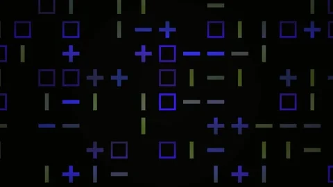 Abstract Digital Background Featuring Animated Mathematical Symbols and Geo.. Stock Footage 341804718