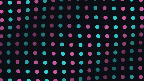 Abstract digital background featuring animated glowing circles in vibrant pink Stock Footage 345315504