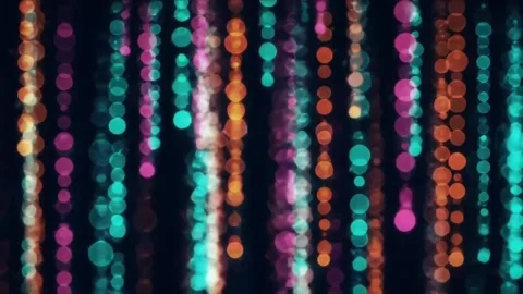 Abstract digital background featuring cascading strings Video stock 314500734