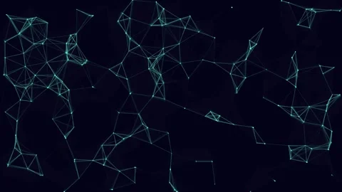 Abstract digital background featuring a complex network of interconnected g.. Stock Footage 346981200