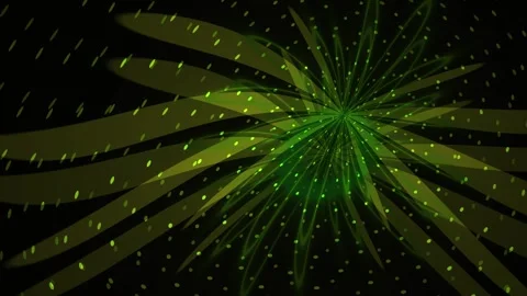 Abstract Digital Background Featuring Dynamic Green Light Rays and Glowing .. Stock Footage 340488919