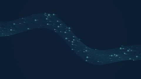 Abstract digital background featuring flowing blue lines with glowing light.. Stock Footage 347465363