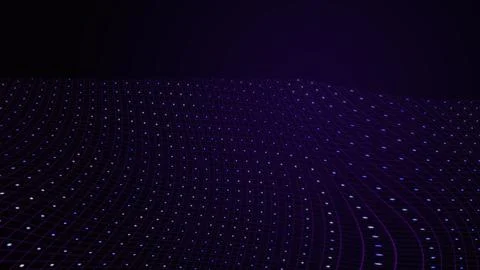 Abstract digital background featuring a futuristic purple wave pattern comp.. Stock Illustration