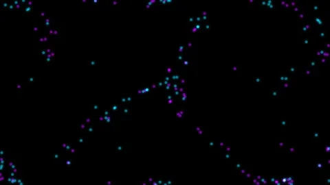 Abstract digital background featuring glowing cyan and purple particles Stock Footage 329258709