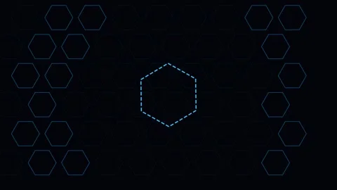 Abstract digital background featuring glowing blue hexagonal grid patterns 스톡 동영상 338309803