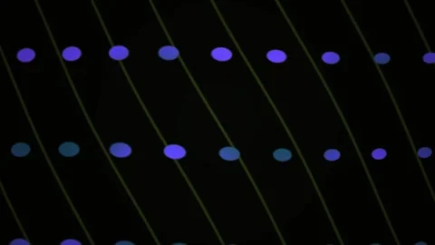 Abstract Digital Background Featuring Glowing Blue Circular Light Patterns .. Stock Footage 340488978