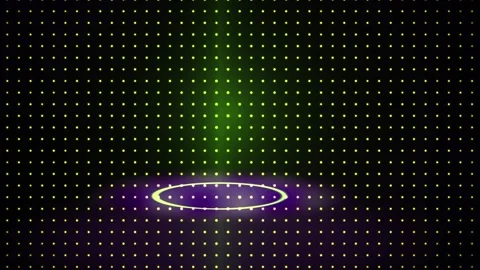 Abstract Digital Background Featuring Glowing Neon Circle and Matrix Grid P.. Stock Footage 341777332