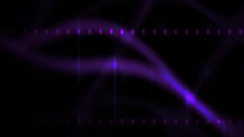 Abstract Digital Background Featuring Glowing Purple Neon Light Waves and D.. Stock Footage 341777352