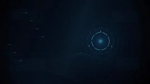 Abstract digital background featuring a glowing blue circular futuristic in.. Stock Footage 346723589