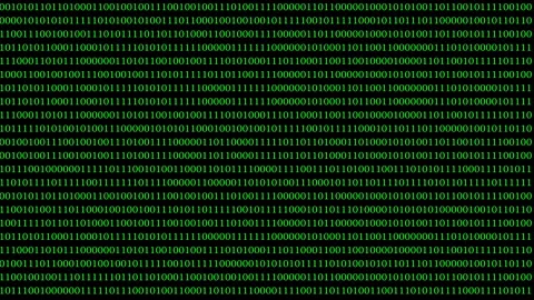 Abstract digital background featuring green binary code on black Stock Footage 314838121