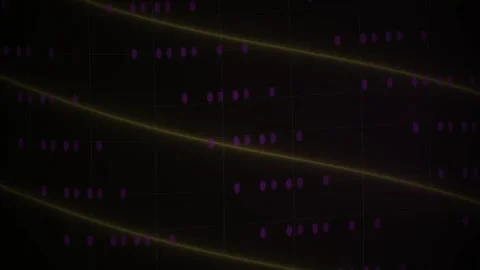 Abstract Digital Background Featuring Moving Binary Code and Glowing Data S.. Stock Footage 341777568