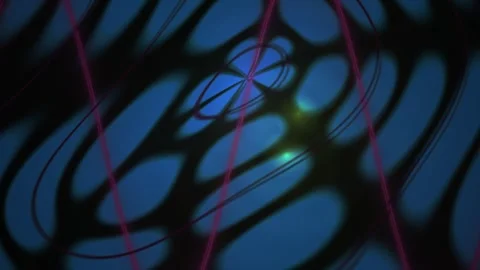 Abstract Digital Background Featuring Pulsing Geometric Flower Patterns and.. Stock Footage 340489928