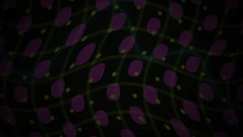Abstract Digital Background Featuring Pulsing Purple Geometric Shapes and G.. Stock Footage 340490789