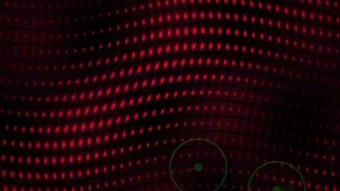 Abstract Digital Background Featuring Pulsing Red Binary Code Data Streams. Stock Footage 340490825