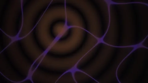 Abstract Digital Background Featuring Pulsing Concentric Circles and Interc.. Stock Footage 341777984