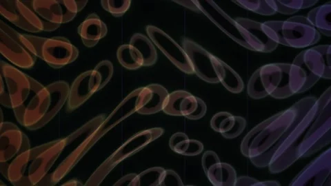 Abstract Digital Background Featuring Pulsing Neon Geometric Shapes and Flu.. Stock Footage 341778168