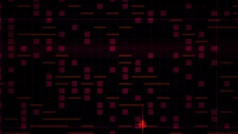 Abstract Digital Background Featuring Pulsing Red Light Nodes and Interconn.. Stock Footage 341778535