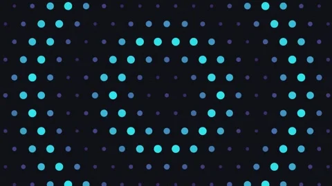 Abstract digital background featuring pulsing neon blue dot patterns moving Stock Footage 345315515