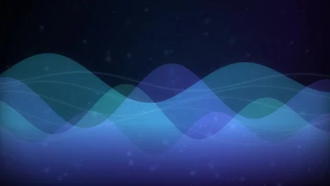 Abstract digital background featuring smooth flowing blue waves and soft gl.. Stockbeeldmateriaal 346981207
