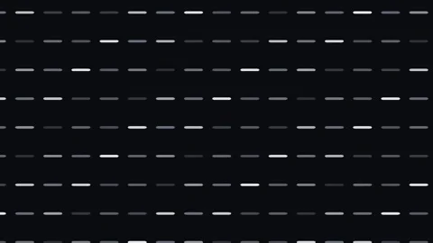 Abstract digital background featuring uniform rows of glowing horizontal dashed Stock Footage 345315533