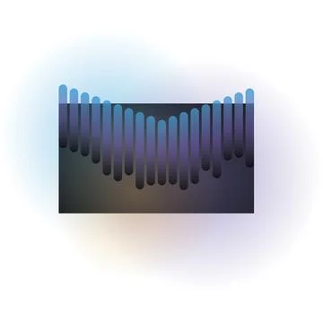 Abstract digital background featuring vertical blue bars arranged Stock Illustration
