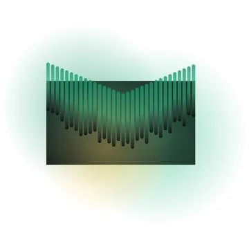 Abstract digital background featuring vertical green lines Stock Illustration