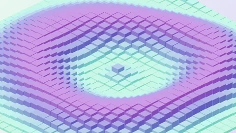 Abstract digital background featuring a vibrant pattern of colorful 3D cube.. Stock Footage 346981204