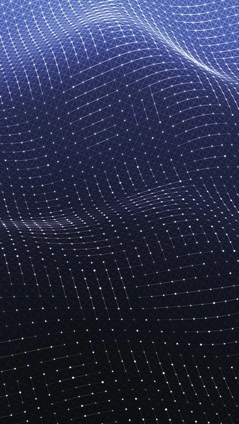 Abstract digital background featuring waves of blue light and particles Video stock 281237878