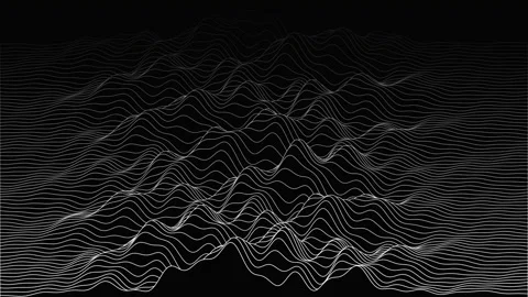 Abstract digital background featuring white flowing landscape waves compose.. Stock Footage 346723614