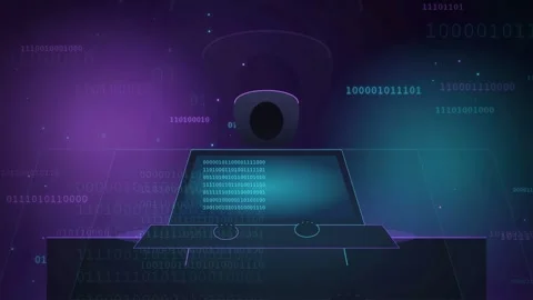 Abstract Digital Background with Floating Binary Code and Glowing Data Streams Stock-Footage 343169288