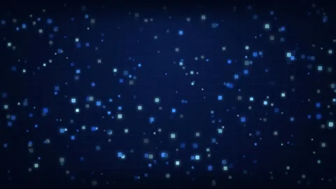 Abstract digital background with floating blue glowing particles and data bits Stock Footage 345427253
