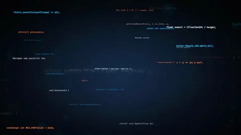 Abstract Digital Background with Floating Computer Code and Data Streams in Stock Footage 336773341