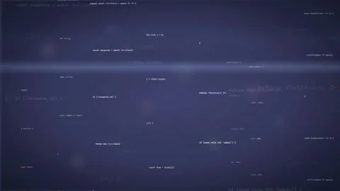 Abstract digital background with floating computer code and data particles on Stock Footage 339955370