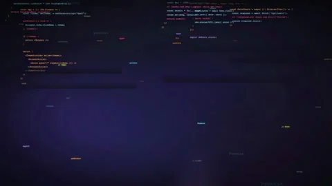Abstract Digital Background with Floating Computer Code and Data Streams on Stock Footage 339967310