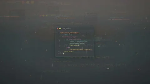 Abstract Digital Background with Floating Computer Code and Data Streams in Stock Footage 339967833