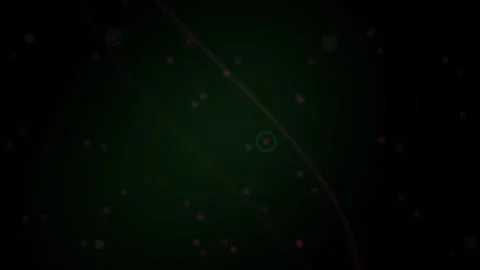 Abstract Digital Background With Floating Geometric Shapes And Glowing Part.. Stock Footage 334442555