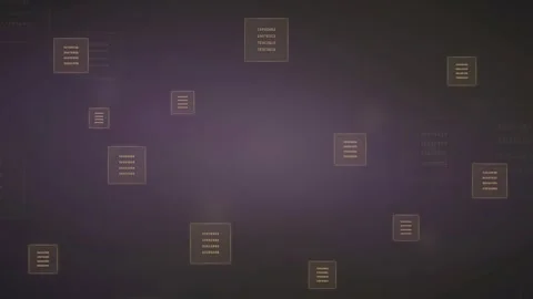 Abstract Digital Background with Floating Processor Chips and Binary Code on Stock Footage 339317509