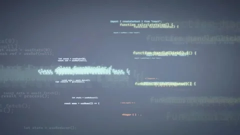 Abstract Digital Background with Floating Programming Code and Data Streams for Stock Footage 339953244