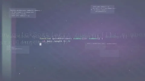 Abstract Digital Background with Floating Programming Code and Data Streams in Stock Footage 339969904