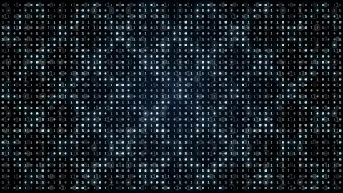 Abstract digital background with flowing binary code and blue light effects for 스톡 동영상 343162791