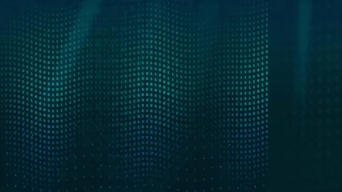 Abstract digital background with flowing blue glowing dots and wave patterns Stock Footage 339318803