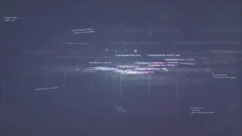 Abstract digital background with flowing lines of computer code and data Stock Footage 339963966