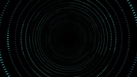 Abstract digital background with flying glowing particles in a circle. Animation Stock Footage 255820690