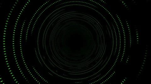 Abstract digital background with flying glowing particles in a circle. Animation Stock Footage 256966571