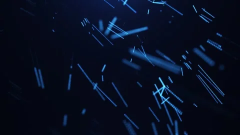 Abstract digital background with flying particle lines. Stock Footage 261048959