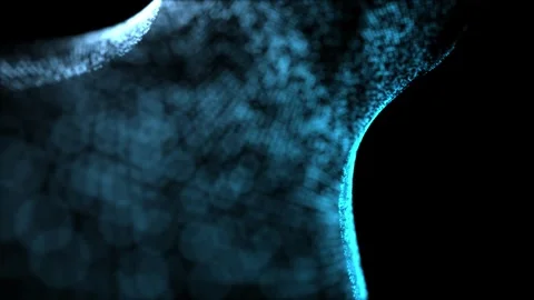 Abstract digital background with a futuristic surface made of particles. Move Stock Footage 325988138