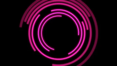 Abstract digital background with geometric figures moving from pink colore Stock Footage 113108502