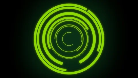 Abstract digital background with geometric figures moving from green color Stock Footage 113108742