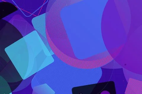 Abstract Digital Background with Geometric Shapes and Vibrant Colors Illustrazione stock
